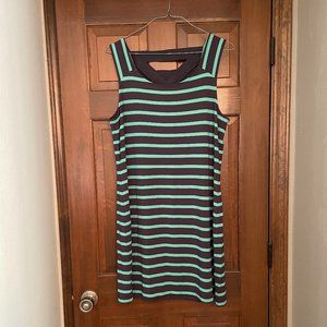 NWOT XL dark gray/mint green stripped Holly Robinson Peete tank dress